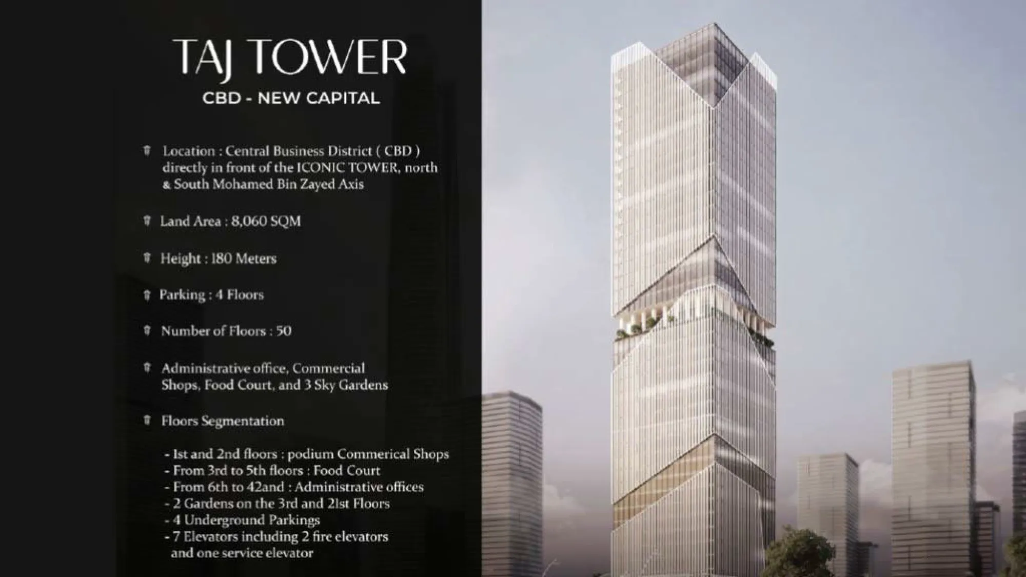 تاج تاور العاصمة الادارية Taj Tower New Capital